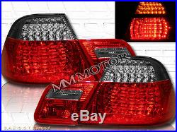 00-03 Bmw E46 2dr Halo Projector Headlights +corner+red Smoke Led Tail Lights