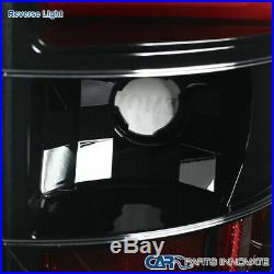 00-06 Chevy Suburban Tahoe GMC Yukon Pearl Black LED Bar Tail Brake Lights Pair