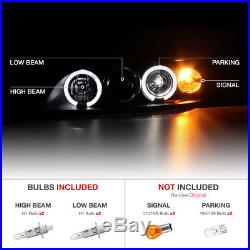 01-02 Honda Accord 4DR Sedan Black Halo Projector Headlight LED Tail Light