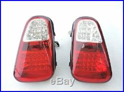 01-04 Mini Cooper R50 R52 R53 Jcw Red Clear Jdm Led Tail Lights Rear Lamps