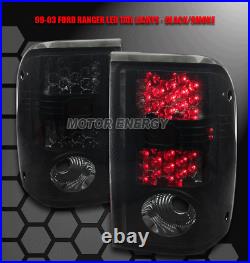 01-05 Ford Ranger Pickup Truck Led Tail Brake Lights Lamp Black/smoke Stx XL Xlt