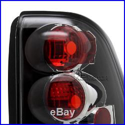 02-09 Trailblazer Black SMD LED DRL Projector Headlights+Black Tail Lamps