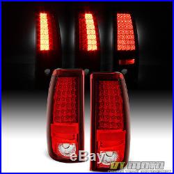 03-06 Chevy Silverado Sierra Philips-LED Perform Red Clear Tail Lights Lamp L+R