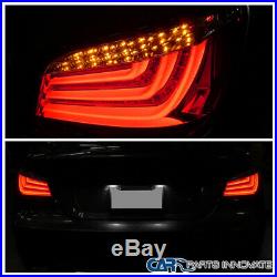 04-07 BMW E60 5-Series 525i 530i Red Clear LED Bar Rear Tail Lights Brake Lamps