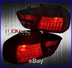 05 06 07 Bmw 3-Series Sedan E90 Led Tail Lights Blk/Red 325I 330I 4Dr