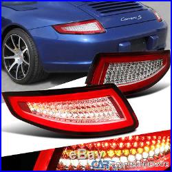 05-08 Porsche 911/997 GT3 GT2 Turbo Carrera Targa Red Clear Les LED Tail Lights