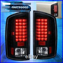 07-08 Ram 1500 2500 3500 Replacement Led Brake Tail Lights Lamps Assembly Black