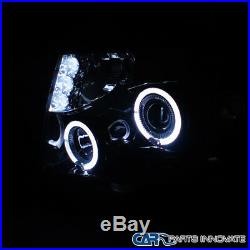 07-12 Chevy Avalanche Smoke LED Halo Projector Headlights+Black LED Tail Lights