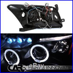07-12 Dodge Caliber Black Halo LED Projector Headlights+Tail Lamp