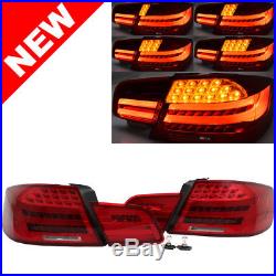 07-13 BMW E92 LCI Coupe Facelift Style Sequential LED Taillights Dark Cherry