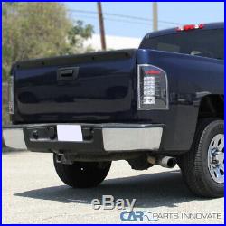 07-13 Chevy Silverado 1500 07-14 2500HD 3500HD Black LED Brake Tail Lights Lamps