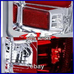 07-13 Silverado 1500 Direct Replacement LED Brake Tail Lights Lamps Pair Chrome