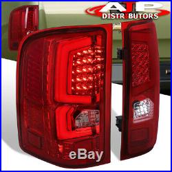 07-13 Silverado 1500 Direct Replacement Led Brake Tail Lights Lamps Pair Red Len