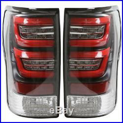 07-13 Toyota Tundra LED Taillights Clear Lens/Black Housing/ Red Light Bar