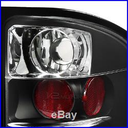 07-14 Silverado 1500 2500/3500HD Black Halo Projector Headlights+LED Tail Lights