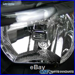 07-14 Silverado 1500 2500 3500 Pickup Black Headlights+LED Rear Tail Brake Lamps