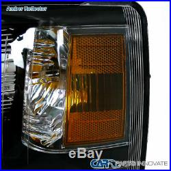 07-14 Silverado 1500 2500 3500 Pickup Black Headlights+LED Rear Tail Brake Lamps