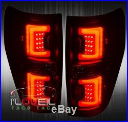 09 10 11 12 13 14 Ford F150 Black Red C-Led Tail Lights Lamps Left+Right Set