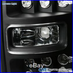 09-14 Ford F150 F-150 Pickup Black LED Tail Lights Rear Brake Lamps Left+Right