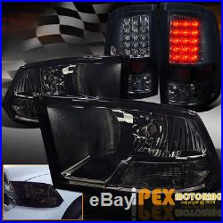 09-16 Dodge RAM 1500 2500 3500 Black-Out Headlights + Dark Smoke LED Tail Light