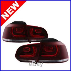 10-14 VW MK6 Golf/GTI R Style Euro LED Taillights Dark Cherry Red DEPO