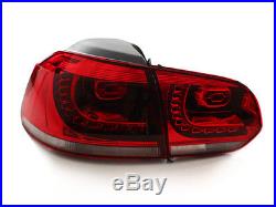 10-14 VW MK6 Golf/GTI R Style LED Taillights Red Cherry