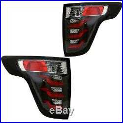 11-15 FORD Explorer LED Taillights with LED Black Housing Red Light Tube