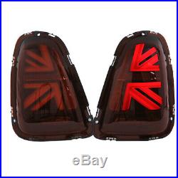 11-15 Helix Mini Cooper R56 R57 R58 R59 LED Union Jack Taillights Dark Red