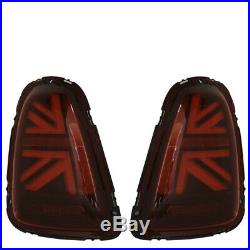 11-15 Helix Mini Cooper R56 R57 R58 R59 LED Union Jack Taillights Dark Red