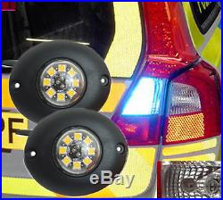 12v 24v Flashing LED HIDE AWAY LIGHTS, Light Bar Recovery Strobe Amber beacon