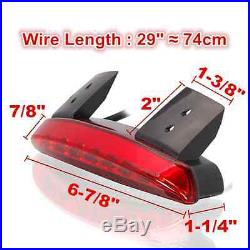 12v Brake Tail Light Led License Plate Motorcycle For Chopper Cafe Racer Clubman