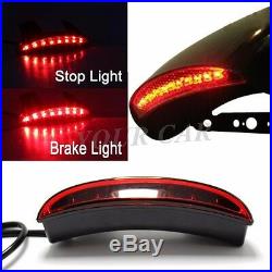 12v Brake Tail Light Led License Plate Motorcycle For Chopper Cafe Racer Clubman