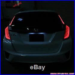 14-17 Honda FIT JAZZ Full LED Light Bar Tail Lights Switchback Red Clear
