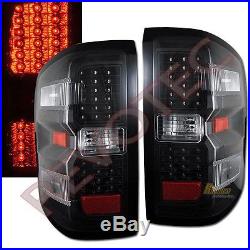 14-18 Chevy Silverado LT LTZ 1500 15-18 2500HD 3500HD LED Tail Lights Black