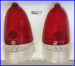 1955 Chevrolet RED Tail Light Lens Bezels KIT 10 pc Bel Air FREE SHIPPING