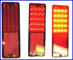 1967-1972 Chevy C10 GMC Pickup Truck Red LED Fleetside Taillights, Pair 1157