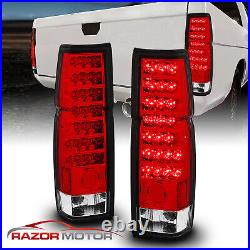 1986-97 Red Clear LED Back Tail Lights Pair For D21 Hardbody Pickup