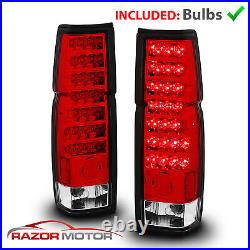 1986-97 Red Clear LED Back Tail Lights Pair For D21 Hardbody Pickup