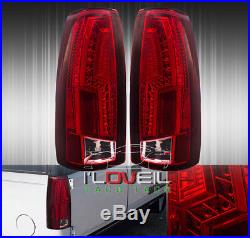 1988-1998 Gmc/Chevy C/K C1500/2500/3500 All Red Lens Led Tail Light Brake Lamps