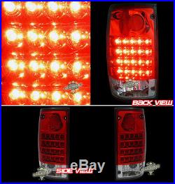 1989 1990 1991 1992 1993 1994 1995 Toyota Pickup Red Clear LED Brake Tail Lights