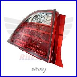 1994-1995 94-95 Honda Accord LED Taillight Tail Light Lamp Pair Set RED Chrome