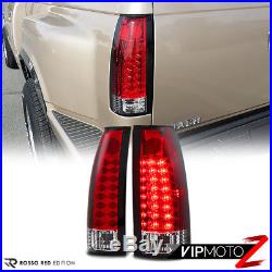 1994-1998 Chevy Suburban 1500 2500 Red LED Brake Lamp Chrome Headlights Headlamp