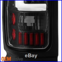 1994-2001 Dodge Ram 1500 2500 3500 Black LED Tube Tail Lights Lamps Replacement