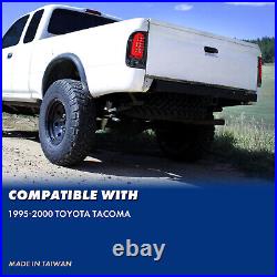 1995-2000 Replacement Black LED Bar Tail Light Set for Toyota Tacoma Bulb+Socket