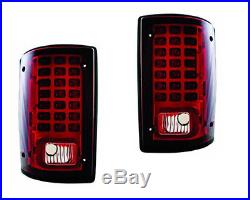 1995-2005 Ford Econoline/2001-2005 Excursion LED Tail Light Pair Ruby Red