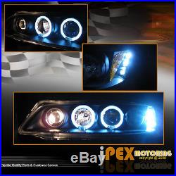 1996-1997 Honda Accord Halos Projector LED Headlights + JDM Black Tail Lights