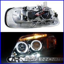 1997-2002 Ford Expedition Chrome Halo LED Projector Headlights+Tail Lamp