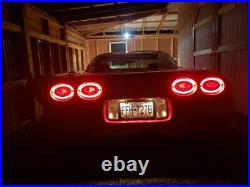 1997-2004 C5 Corvette MODIFIED Halo LED Tail Lights/LAMPS- With HYPERFLASH HARNESS