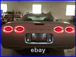 1997-2004 C5 Corvette MODIFIED Halo LED Tail Lights/LAMPS- With HYPERFLASH HARNESS