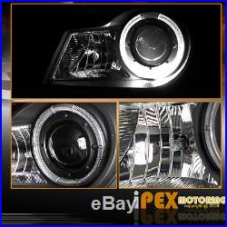 1998-2000 Ford Ranger Halo LED Projector Headlights + Signal With Black Tail Light